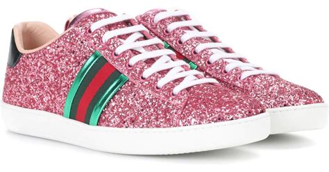 gucci pink ace glitter sneakers|pink Gucci sneakers for cheap.